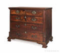 George III walnut chest of drawers ca 1760