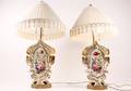 Pair of Old Paris Style Porcelain Urn Table Lamps