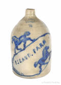 Twogallon stoneware jug 19th c