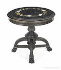 Renaissance Revival ebonized center table ca 1855