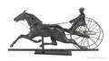 Copper horse and sulky weathervane ca 1900