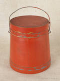 Shaker painted pine firkin 19th c