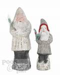 Two papiermch belsnickle Santa Claus