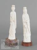 Two Chinese carved ivory figures