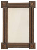 Chip carved tramp art mirror