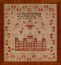 Continental needlework sampler by  Betty Scholes 1836
