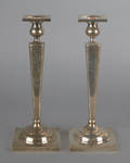 Pair of sterling silver candlesticks