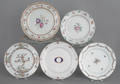 Seven Chinese export porcelain plates