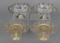 Two pair of sterling silver tazzas