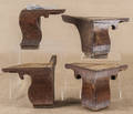 Set of four Pennsylvania Chippendale walnut ogee feet