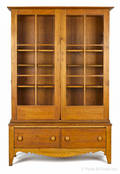 Pine twopart bookcase