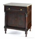 Classical mahogany marble top stand