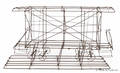 Wire sculpture of a train caboose