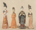 Four Chinese pottery figures
