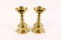 Pair of Large Brass Turned Candlesticks