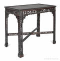 George III mahogany tea table constructed of period and nonperiod elements