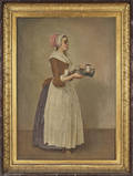 Oil on canvas portrait of a woman early 19th c