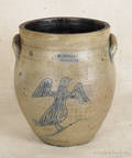 Connecticut stoneware crock early 19th c