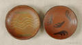 Two miniature Pennsylvania redware pie plates 19th c