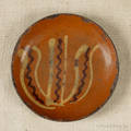 Pennsylvania redware pie plate 19th c