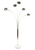 Mid Century Modern Five Light Arc Spray Floor Lamp