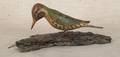 Carved and painted woodpecker late 19th c