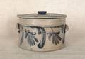 Pennsylvania stoneware lidded crock 19th c