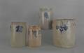 Four Pennsylvania cobalt decorated stoneware crocks