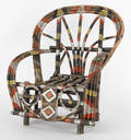 Childs painted Adirondack twig chair
