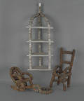 Two bottle cap doll chairs