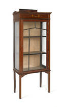 French style stained and painted pine vitrine