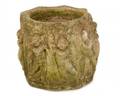 Cast Stone Octagonal Putti Jardiniere 20th C