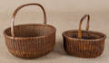 Two Nantucket lightship baskets