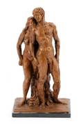 1981 Signed Italian Figural Bronze Adam and Eve