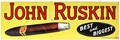 John Ruskin  tin litho cigar sign