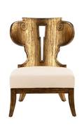 Contemporary Gilt Painted Oversized Chair