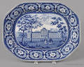 Historical blue Staffordshire platter 19th c