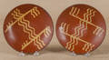 Pair of Pennsylvania redware pie plates 19th c