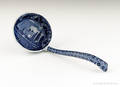 Historical blue Staffordshire Columbia College New York soup ladle 19th c