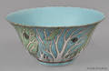 Chinese famille rose blue glazed bowl with Jiaquing mark