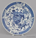Imari blue and white porcelain charger