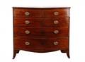 English George III Mahogany Bowfront Chest