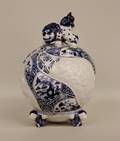 Japanese Blue  White Incense Burner or Censer