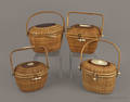 Four contemporary Nantucket basket purses