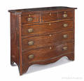 Federal style mahogany serpentine chest of drawers