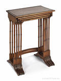 Four mahogany nesting tables