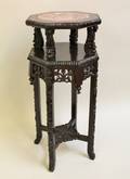 Chinese Hardwood Carved Two Tier Stand