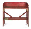 Painted pine bucket bench