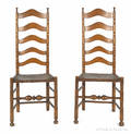 Pair of ladderback side chairs
