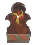 Tole hanging match holder 20th c